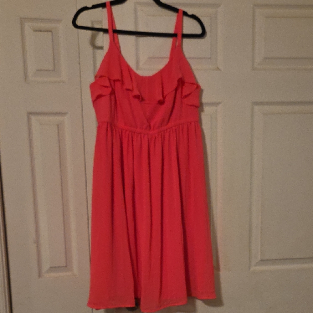 Torrid Pink Ruffle Dress